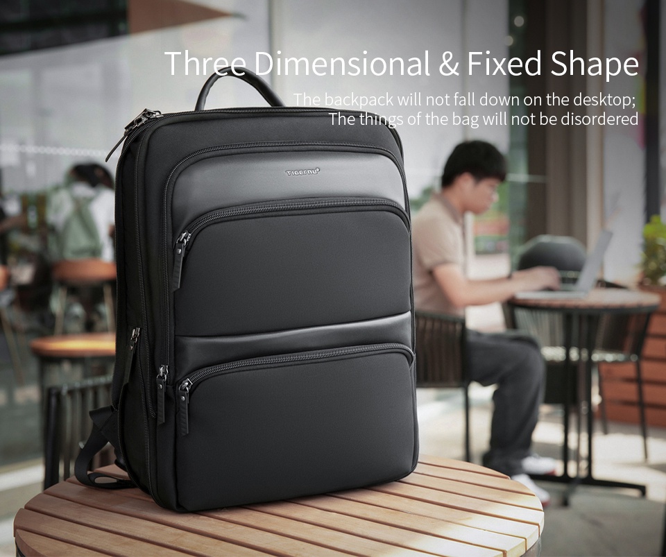 Mô tả 【Local Delivery】Ba lô TIGERNU 9121 đựng máy tính xách tay 15.6‘’ 17‘’ siêu nhẹ mở rộng được tiện lợi - 5