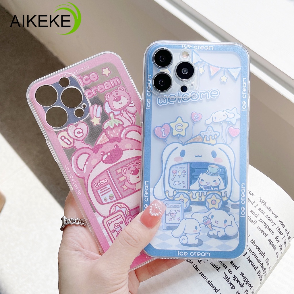 Ốp Điện Thoại TPU Mềm Trong Suốt Hình Gấu Cinnamoroll Cho Samsung Galaxy S22 S21 S20+ Ultra S10 FE Note 20 Ultra 10 Plus Lite 9 8 2020