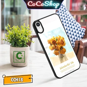 Ốp iPhone mặt kính cường lực - Hoa tình yêu ấm áp thủy chung - 6/6plus/6s/6splus/7/7plus/8/8plus/x/.....