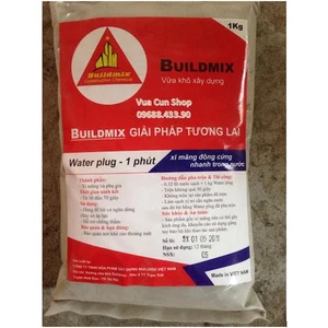 Vữa đông cứng nhanh - Water Plug - Chặn vết nước rò rỉ qua vách, sàn bê tông (1kg)