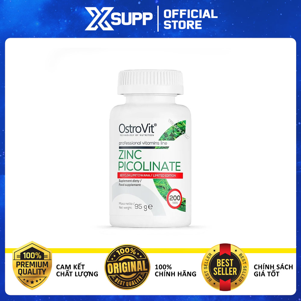 Ostrovit Zinc Picoclinate 15mg - Viên uống bổ sung Kẽm cho nam giới