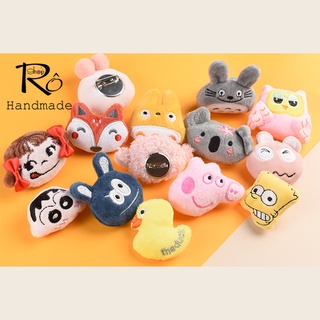 Ghim cài áo gấu bông, huy hiệu cài balo bằng bông dễ thương |Shop Rô Handmade