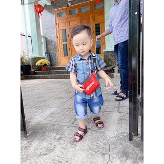 Áo sơ mi kẻ bbr cộc tay mùa hè cho bé trai từ 1- 6 tuổi ( 6-22kg) phương kid