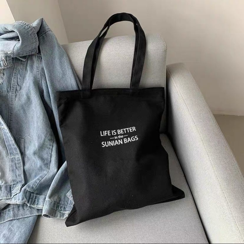 [Túi tote] Túi vải LIFE IS BETTER BIGOMALL