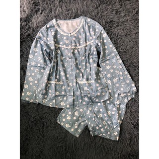 Bộ Sau Sinh Cho Mẹ Chất Thô Lụa Mềm Có Khóa Mở Ngực | Minizon Kids
