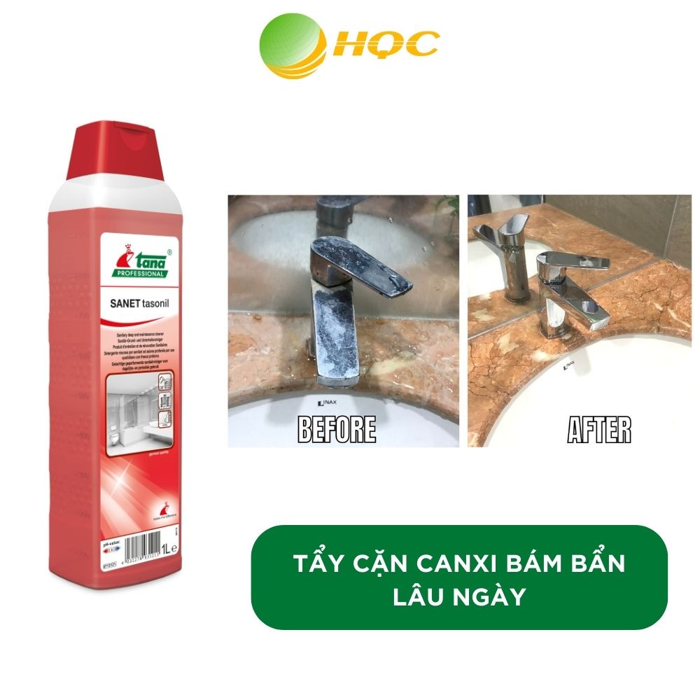 Tẩy Cặn Canxi SANET tasonil Nhập Khẩu Đức Tẩy Sạch Vòi Sen, Vách Kính, Lavabo, Bồn Cầu Nhà Tắm, Nhà Vệ Sinh