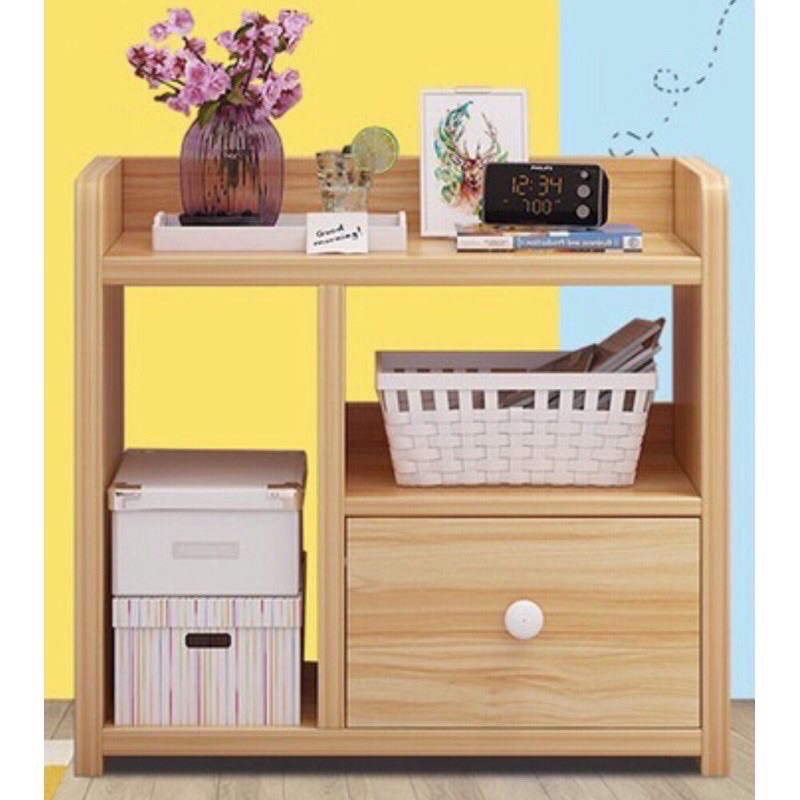[táp đầu giường] Tủ đầu giường gỗ MDF chống thấm chắc chắn 1-2 ngăn