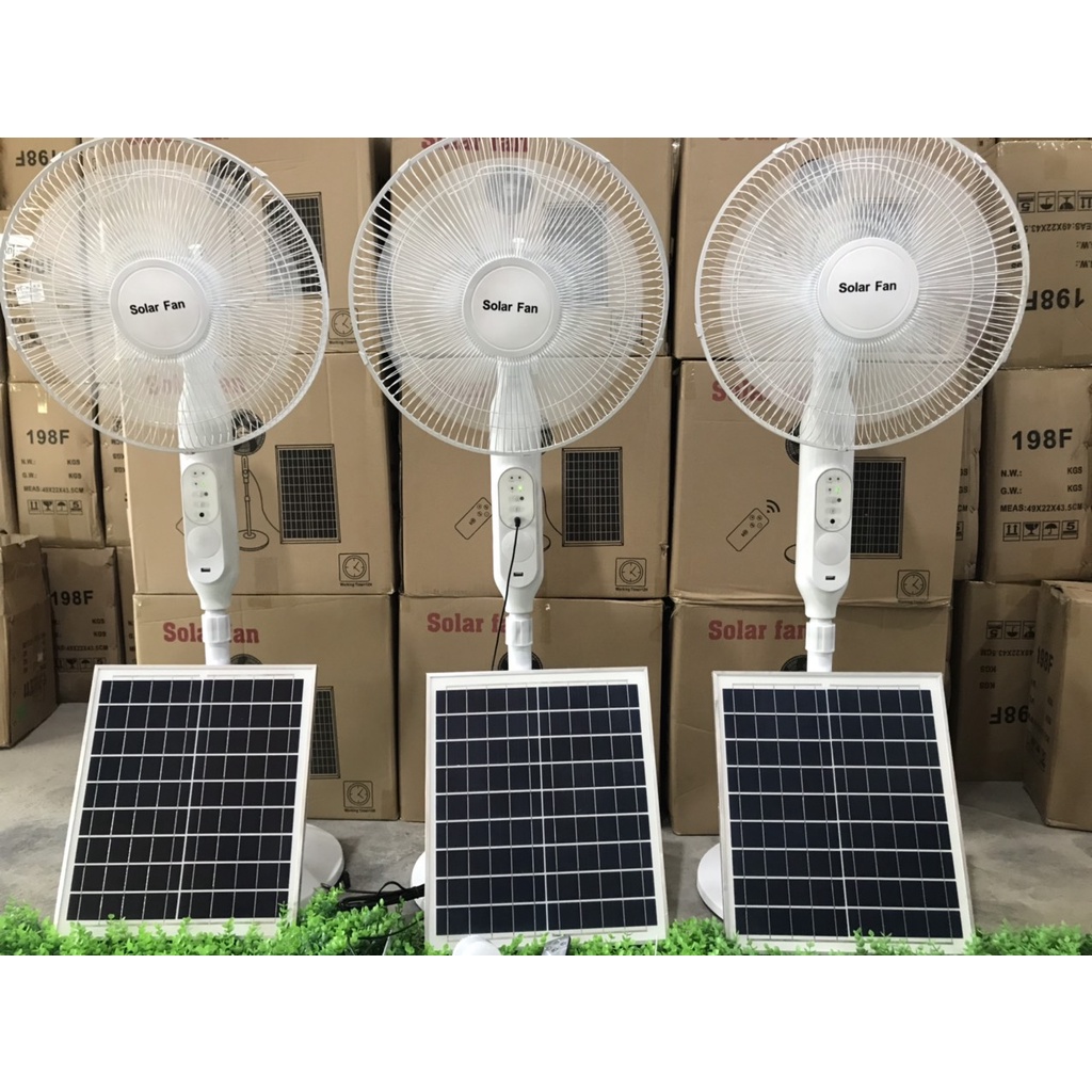 Quạt Năng Lượng Mặt Trời Tích điện Solar Fan Hs 198f Shopee Việt Nam