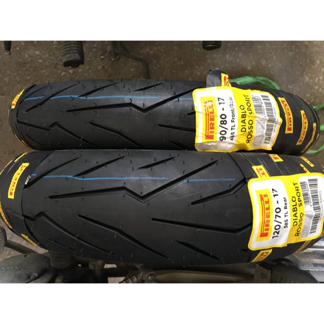 Vỏ lốp pirelli diabalo rosso sport 120/70-17 và 90/80-17 | Shopee Việt Nam