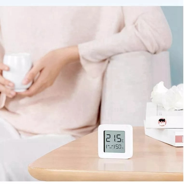 Nhiệt kế Bluetooth thông minh Xiaomi 2 Nhiệt kế kỹ thuật số điện thông minh không dây Máy đo độ ẩm & độ ẩm Máy đo độ ẩm hoạt động với ứng dụng