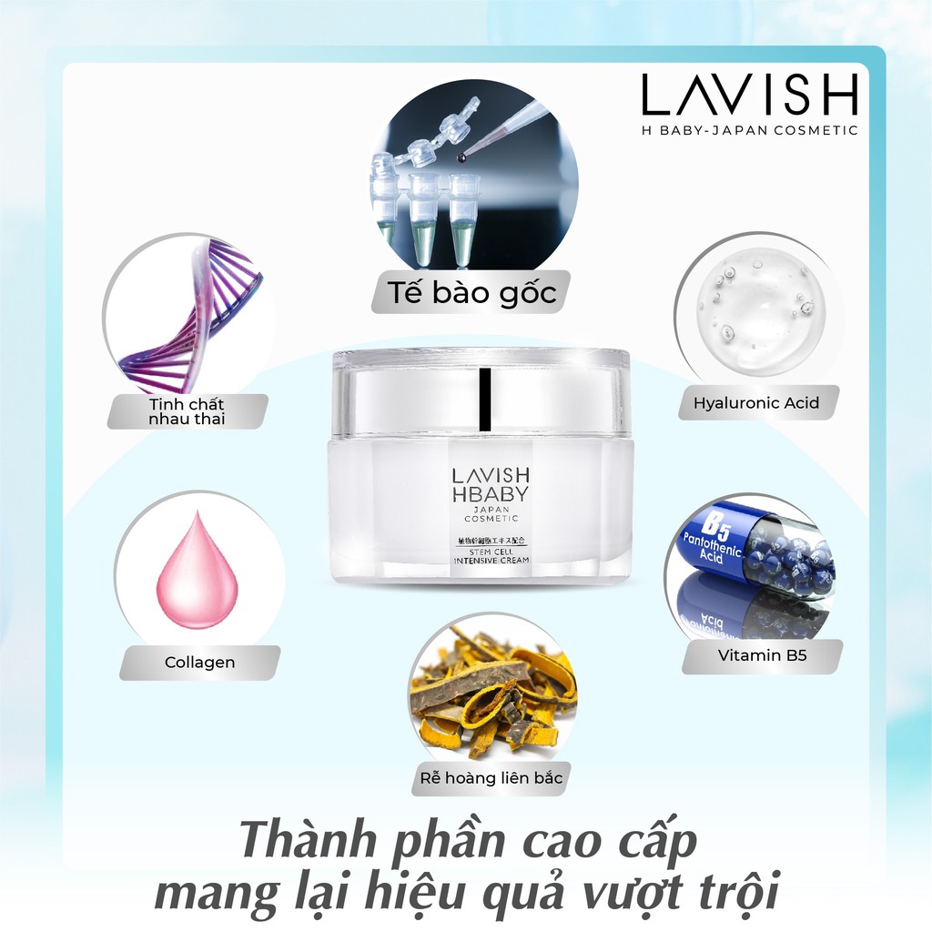 Ảnh Kem Tế Bào Gốc Nhật Bản Lavish H Baby Stem Cells Intensive Cream 50ml 4