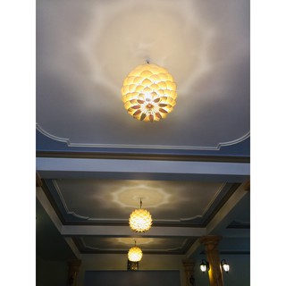 Đèn gỗ hoa cúc vạn thọ DIY