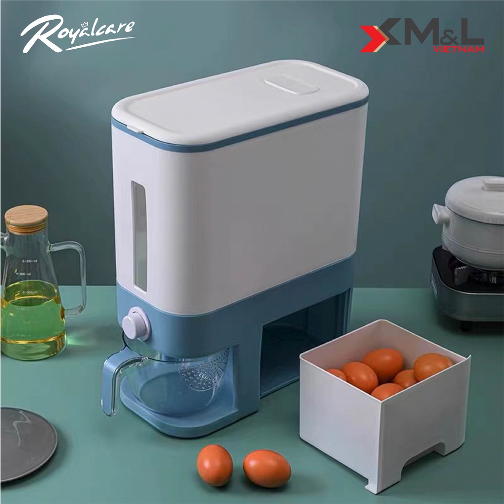 Thùng đựng gạo thông minh M&L - bao gồm khay đựng ngũ cốc - chống ẩm mốc côn trùng - loại dày, xịn