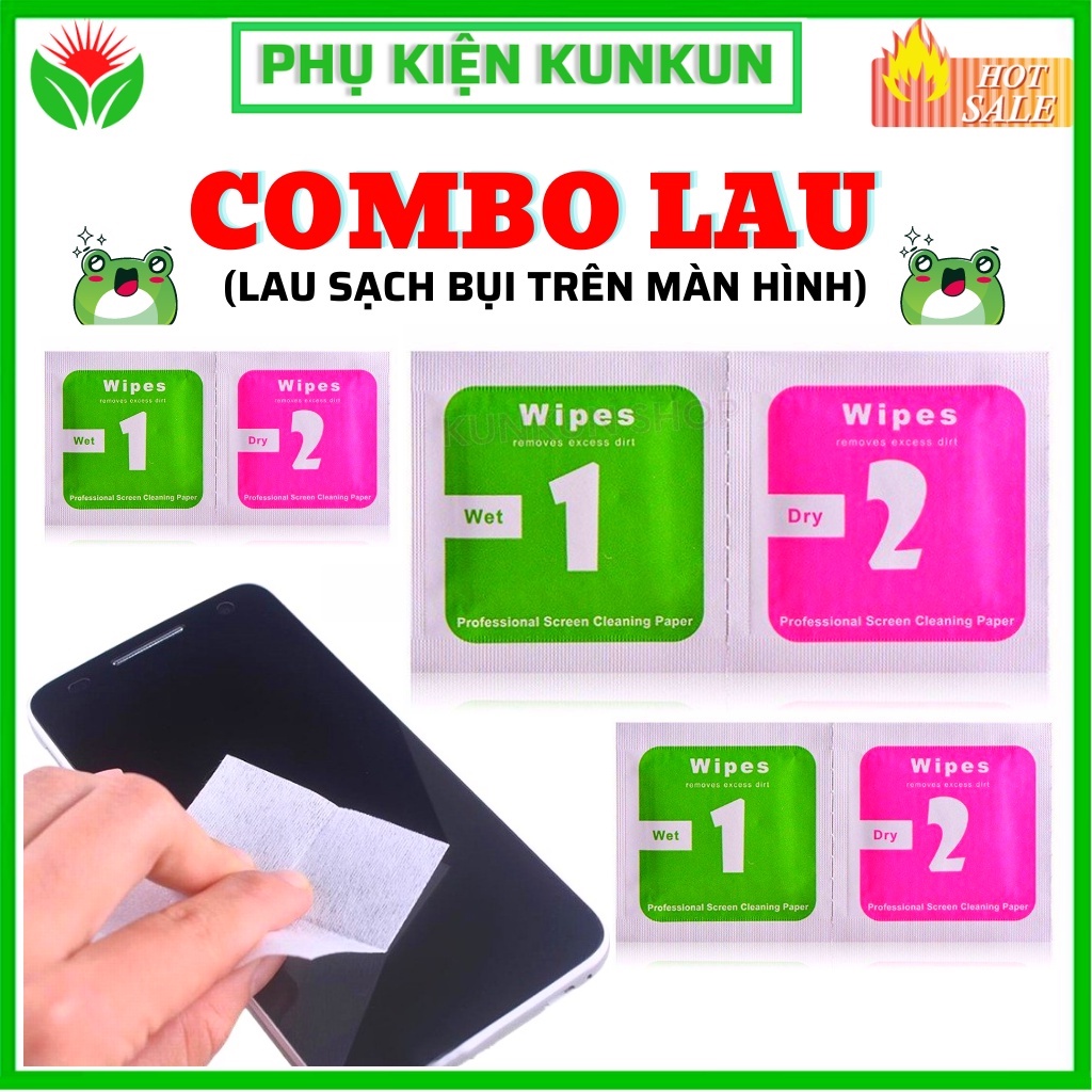 Giấy lau 1 và 2 Lau màn hình điện thoại [PHỤ KIỆN KUNKUN]
