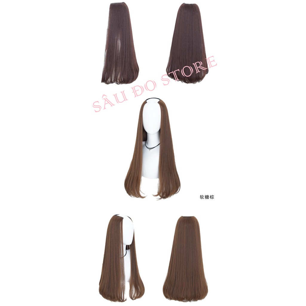 KẸP U TÓC GIẢ CỤP ĐUÔI DÀI 55-60CM LƯỚI HOA SỈ TOÀN QUỐC