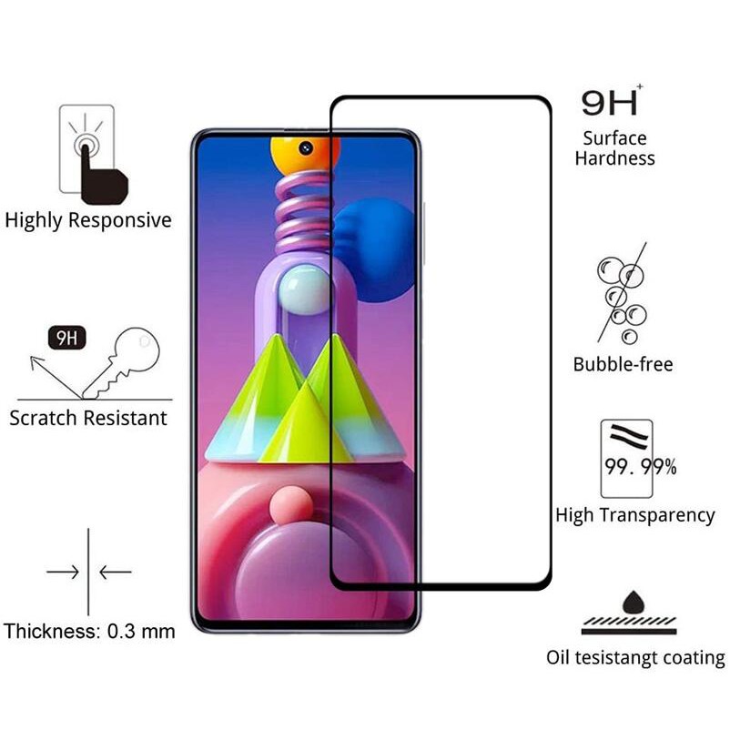 Ốp điện thoại Samsung Galaxy A31 Samsung A22 5G A52 A72 A32 A42 Ốp điện thoại chống sốc + màng kính cường lực + Phim mặt sau bằng sợi Carbon + Phim ống kính máy ảnh