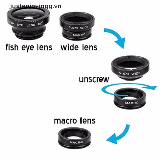 [Z&O]Set lens mắt cá + góc rộng + macro 3 trong 1 cho điện thoại thông dụng