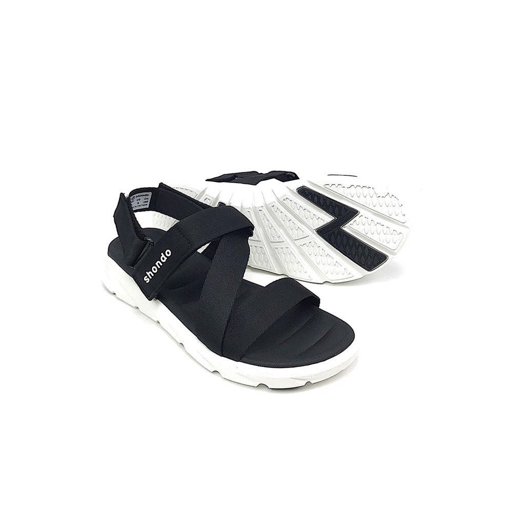 Ảnh Giày sandal SHONDO F6 sport quai đen đế trắng F6S003 2
