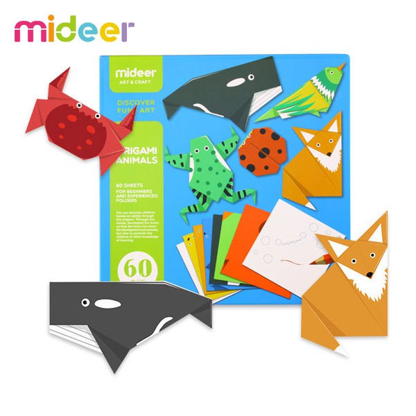 Đồ chơi gấp giấy thủ công Origami chính hãng Mideer 60 hình ...