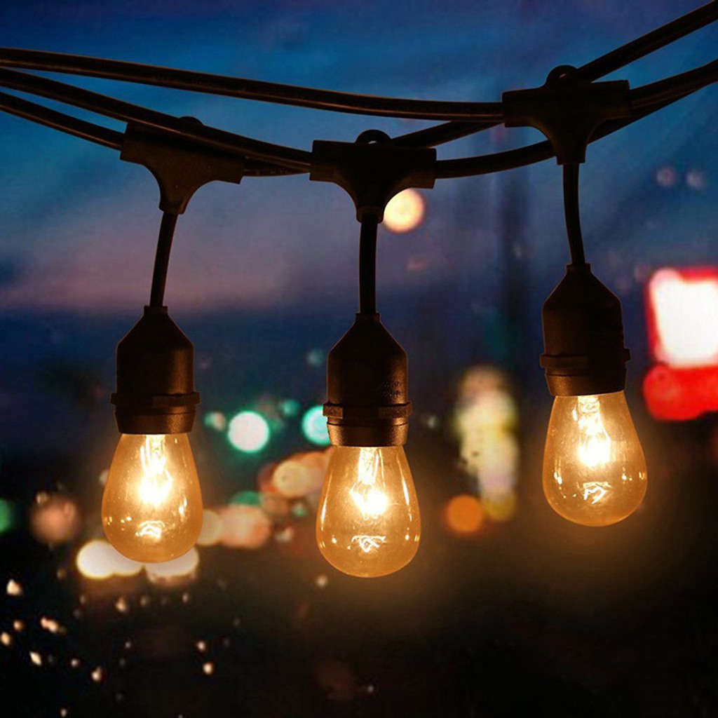 Ảnh Dây đèn 5m 10 đui MONSKY tặng kèm bóng LED chanh hàng chuẩn xịn, dây to chắc chắn chuyên dụng trang trí ngoài trời 1