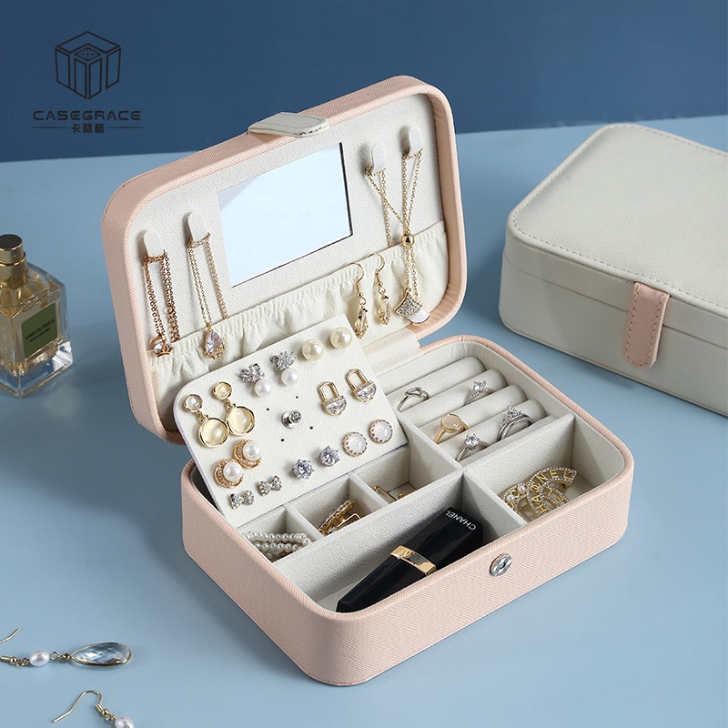 Hộp đựng đồ trang sức/ bông tai/ vòng cổ Casegrace có khóa tùy chọn màu sắc