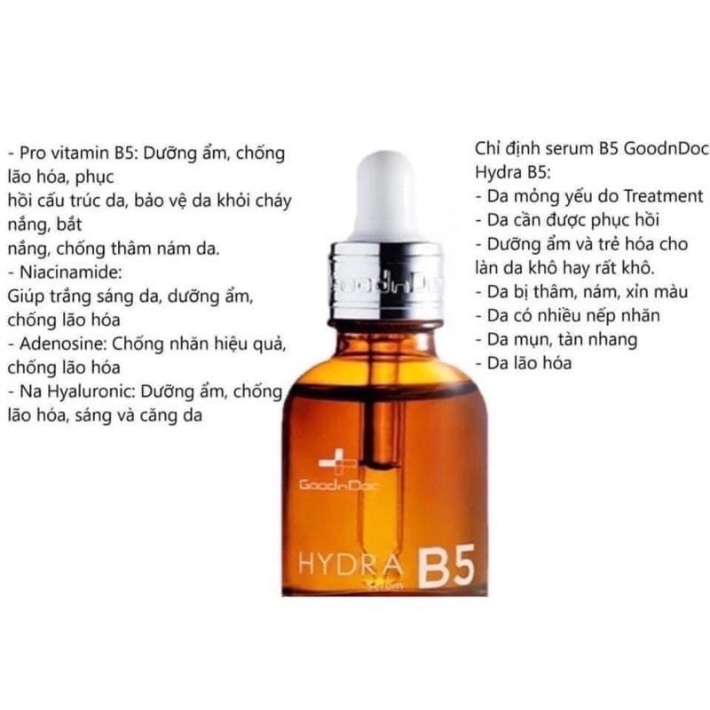 Serum dưỡng trắng cấp ẩm cho da Goodnoc Hydra B5 serum | Shopee 