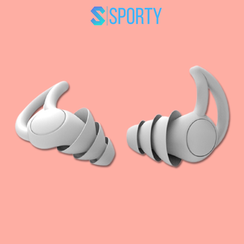Ảnh Bộ 2 nút bịt tai silicone chống ồn EP4 ba tầng lọc âm bảo vệ tai SPORTY êm ái, dễ chịu, độ bền cao 1