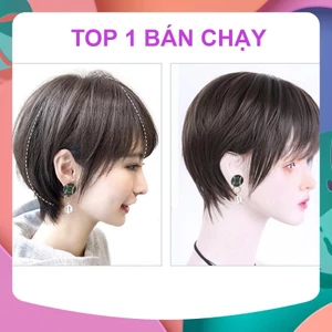 BỘ TÓC GIẢ NGẮN TÉM DÀI CÓ DA ĐẦU SIÊU TỰ NHIÊN