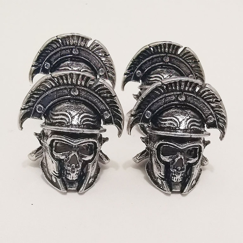 Vòng cổ đầu lâu Viking làm bằng kim loại, phù hợp với phụ kiện tóc nam