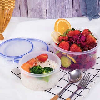 Bộ 3 hộp tròn bảo quản thực phẩm Việt Nhật 6536,bộ 3 hộp tròn có nắp gài đựng thức ăn an toàn tiện dụng  ( H )