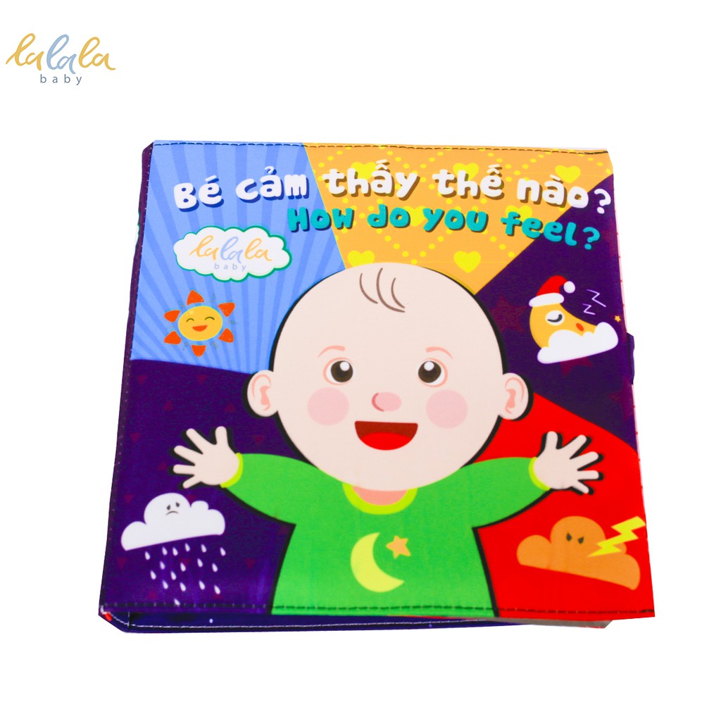 Bộ 2 sách vải Lalala Baby Đồ chơi cho bé sơ sinh Giáo dục cảm xúc: Bé cảm thấy thế nào và Cái ôm diệu kỳ