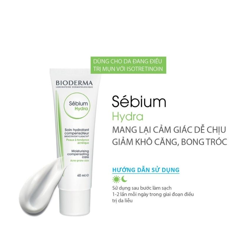 Ảnh Bioderma Kem Dưỡng Làm Dịu Và Phục Hồi Cho Da Mụn Bị Suy Yếu Và Giảm Khô Căng, Bong Tróc Bioderma Sebium Hydra 40ml 1