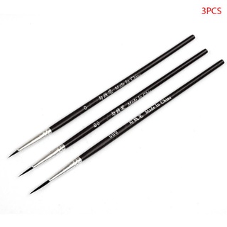 Set 3 cọ vẽ đi nét acrylic 0 00 000 đa năng cao cấp
