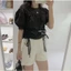 ÁO CROPTOP CHUN RÚT HAI BÊN HÔNG XINH XẮN GIÁ RẺ- MORA CROPTOP