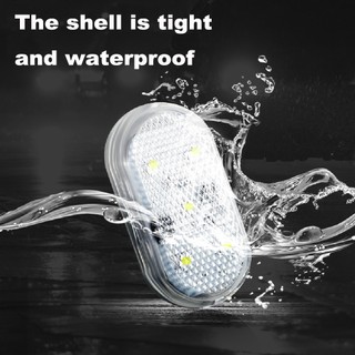 2 Đèn LED Tín Hiệu Không Dây Chống Va Chạm Cổng Sạc USB Gắn Cửa Xe Hơi