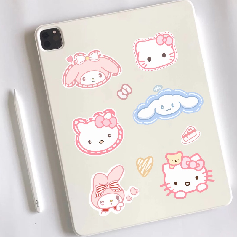 HL Kuromi Sanrio hoạt hình dán chống nước trang trí xe máy, điện thoại, Kitty, chó tai lớn