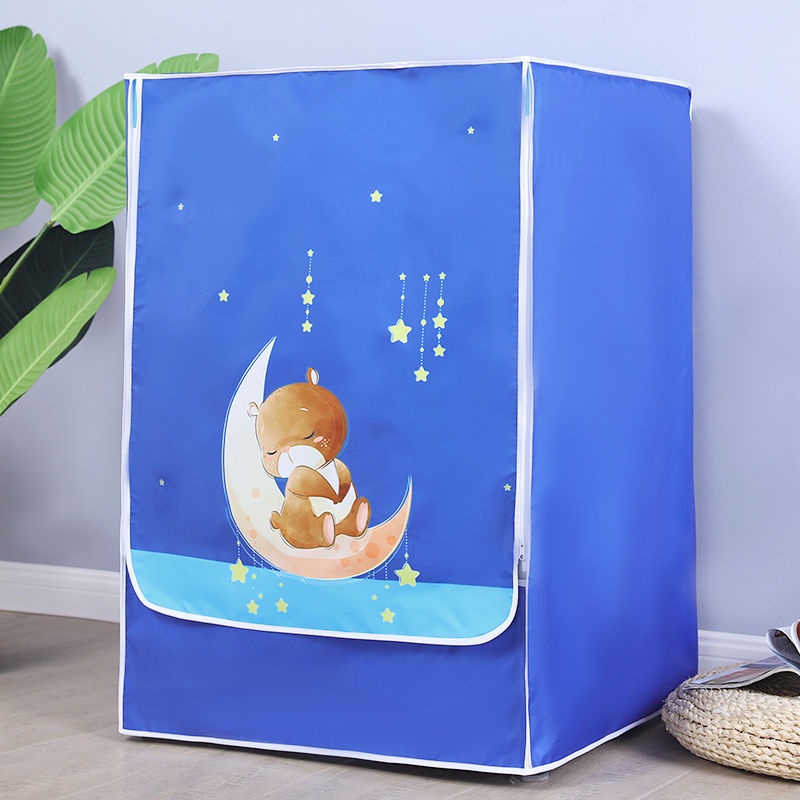 Haier Trống Mở Trước Máy Giặt Vỏ Máy Giặt Hoàn Toàn Tự Động Vỏ Vải Oxford Phủ Bạc Chống Nắng Chống Bụi Bao SANCHENG3CHLBY1