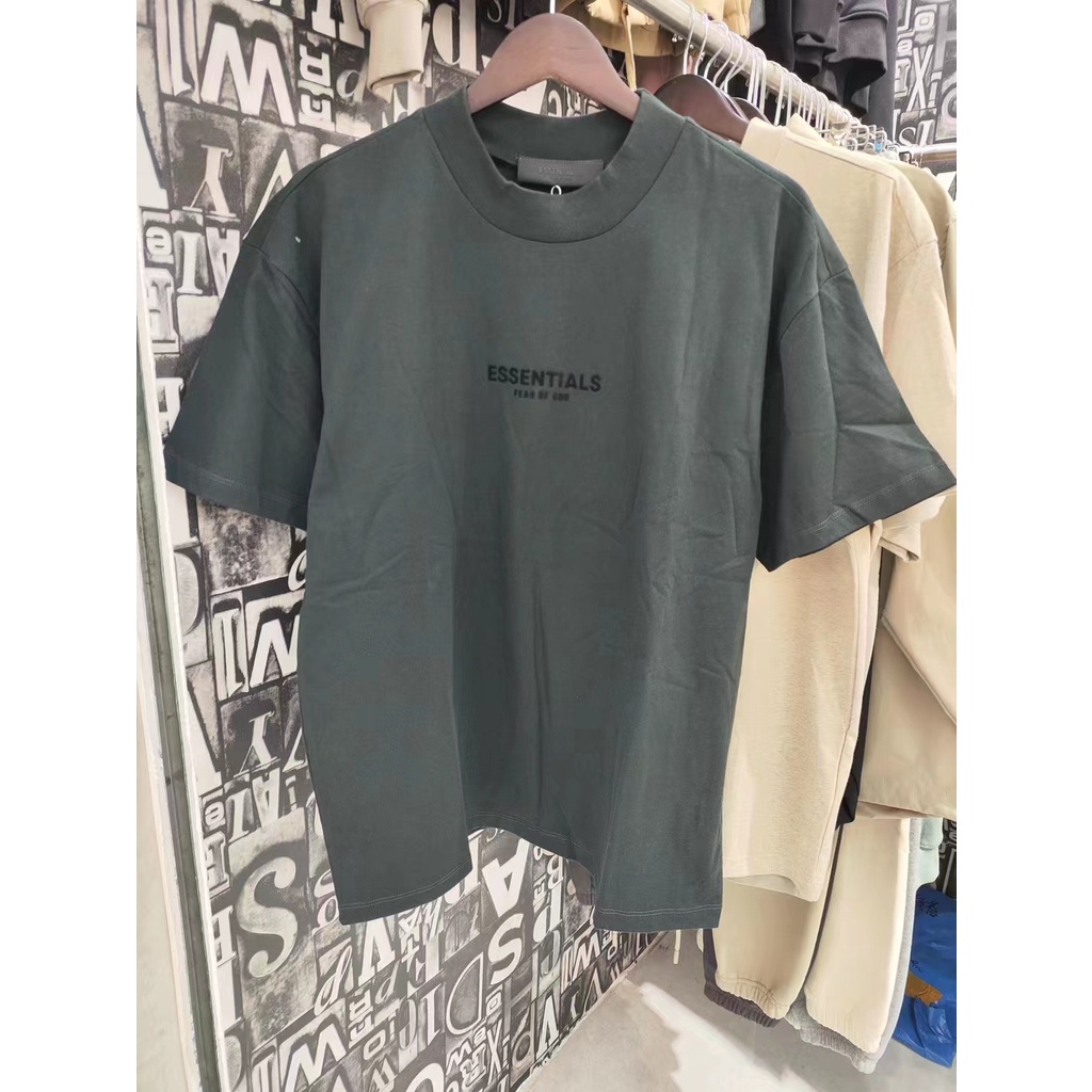 * * * * Áo Thun Cotton Tay Ngắn Cổ Tròn In Chữ Realhooting * * * Hàng Có Sẵn FEAR OF GOD Essentials