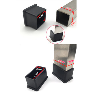 10 Chiếc Vuông PVC Ghế Chân Mũ Chống Trơn Trượt Bàn Chân Bụi Bao Tất Tấm Bảo Vệ Sàn Miếng Lót Ống Cắm Nội Thất San Bằng Chân