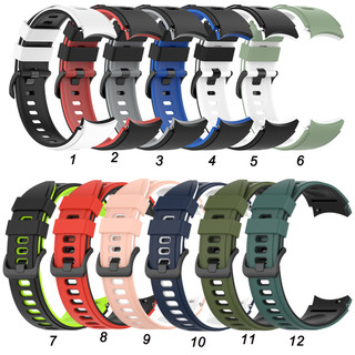 Dây đeo không có khe hở Dây đeo silicon màu kép cho Samsung Galaxy Watch 4 5 6 7 FE 40mm 44mm / Watch 4 6 Classic / Watch 5 Pro 45mm