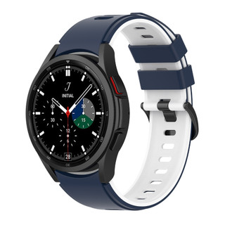 Dây đeo không có khe hở Dây đeo silicon màu kép cho Samsung Galaxy Watch 4 5 6 7 FE 40mm 44mm / Watch 4 6 Classic / Watch 5 Pro 45mm
