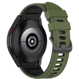 Dây đeo không có khe hở Dây đeo silicon màu kép cho Samsung Galaxy Watch 4 5 6 7 FE 40mm 44mm / Watch 4 6 Classic / Watch 5 Pro 45mm