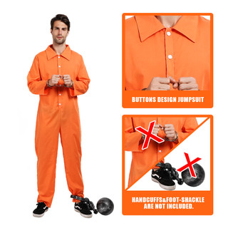 Nhân Vật Cosplay Tù Nhân Màu Cam Cho Nam - Áo Liền Quần Halloween Rất Hấp Dẫn