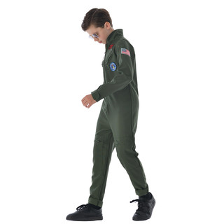 Trẻ Em Không Lực Tiêm Kích Phi Công Trang Phục Bé Trai Halloween Mỹ Top Súng Quân Đội Phi Công Xanh Đồng Phục Hóa Trang Áo liền quần Cha Mẹ-Con Trò Chơi Tiệc Gia Đình Phi Hành Gia Spaceman Trang Phục Phù Hợp Với