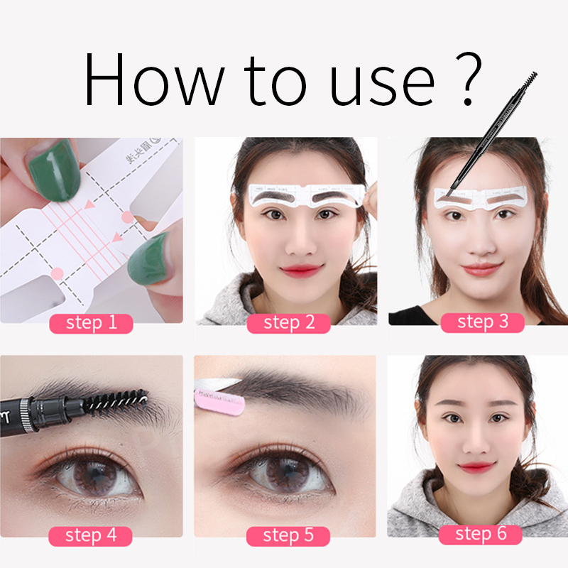 Ảnh Set 32 miếng dán khuôn kẻ lông mày PFFEE chuyên nghiệp hỗ trợ làm đẹp 3