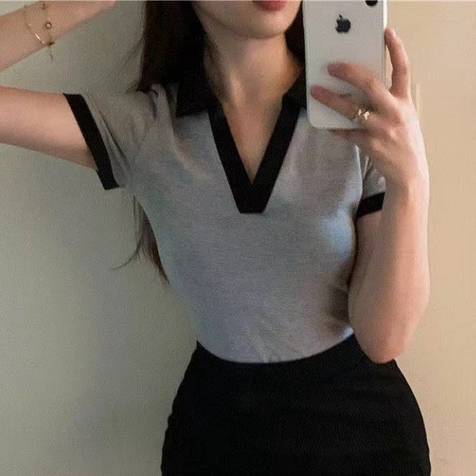 Áo Thun Tay Ngắn Màu Sắc Thời Trang Mùa Hè Quyến Rũ Cho Nữ