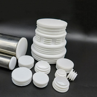 5 Chiếc Đường Kính 10-76 Mm Ống Tròn Cắm Nhựa Đen Trống Cuối Nắp Ống Lắp Ống Cắm