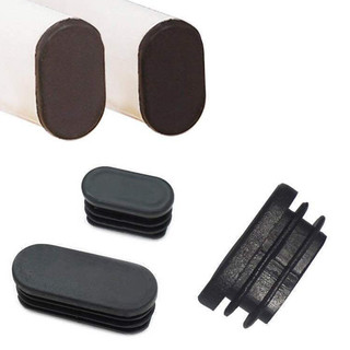 4 Hình Bầu Dục Nhựa Trống Cuối Nắp Ống Chèn Ống Cắm Chống Trơn Trượt Ghế Bàn Chân Nắp Đồ Nội Thất Chân Bảo Vệ