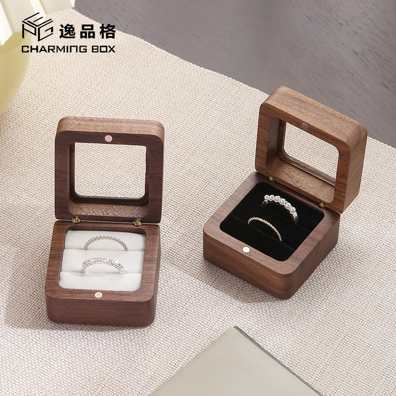 CASEGRACE Hộp Đựng Trang Sức Hạt Óc Chó Retro Đựng Trang Sức Bông Tai Vòng Tay