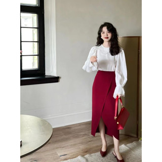 Áo Sơ Mi Nữ Dài Tay Dáng Rộng Phong Cách Hàn Quốc Baju Baju Wanita Lengan Panjang Hàng Mới Có Sẵn